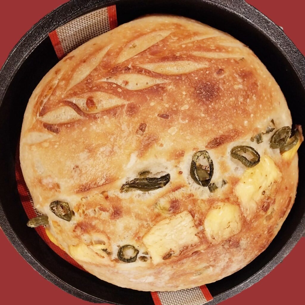 Tangy Jalapeno Cheddar Sourdough Bread